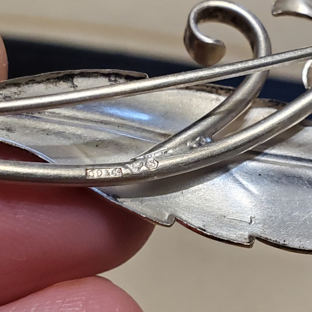Vintage Swedish Silver Brooch Gustav Dahlgren - Picture 2 of 4